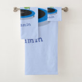 トランポおもしろいリン漫画の可愛いグリーンビーンズ バスタオルセット (インサイチュ)