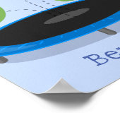 トランポおもしろいリン漫画の可愛いグリーンビーンズ ポスター (角)