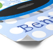 トランポおもしろいリン漫画の可愛いグリーンビーンズ ポスター (角)