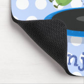 トランポおもしろいリン漫画の可愛いグリーンビーンズ マウスパッド (コーナー)