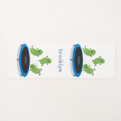 トランポおもしろいリン漫画の可愛いグリーンビーンズ ヨガマット (正面(横))