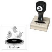 トランポおもしろいリン漫画の可愛いグリーンビーンズ ラバースタンプ (押印)