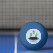 トランポおもしろいリン漫画の可愛いグリーンビーンズ 卓球ボール (ネット)