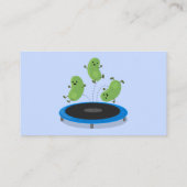 トランポおもしろいリン漫画の可愛いグリーンビーンズ 名刺 (裏面)