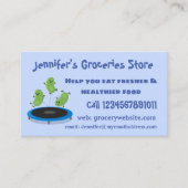 トランポおもしろいリン漫画の可愛いグリーンビーンズ 名刺 (正面)