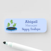 トランポおもしろいリン漫画の可愛いグリーンビーンズ 名札 (インサイチュ)