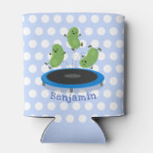 トランポおもしろいリン漫画の可愛いグリーンビーンズ 缶クーラー (裏面)