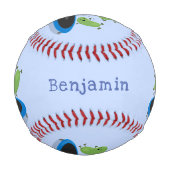 トランポおもしろいリン漫画の可愛いグリーンビーンズ 野球ボール (正面)