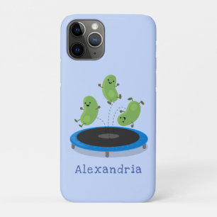 トランポおもしろいリン漫画の可愛いグリーンビーンズ iPhone 11 PROケース