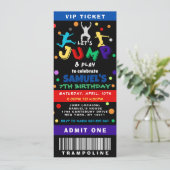 トランポカラフルリンジャンプ誕生日チケット 招待状 (スタンド正面)