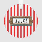 トランポパーソナライズされたリン オーナメント (裏面)