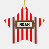 トランポリパーソナライズされたンクリスマス セラミックオーナメント (裏面)