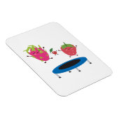 トランポリンに飛び乗る果物 マグネット (右側)