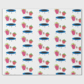 トランポリンに飛び乗る果物 ラッピングペーパー (フラット)