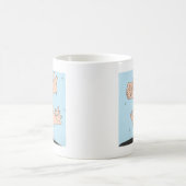 トランポリンのブタ コーヒーマグカップ (中央)