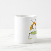 トランポリンのマグのキツネ コーヒーマグカップ (中央)