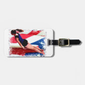 トランポリンの体育専門家 ラゲッジタグ (正面横)