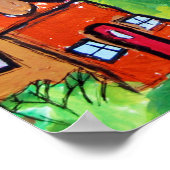 トランポリンの近所の猫 ポスター (角)