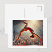 トランポリンを裏返す ポストカード (正面/裏面)