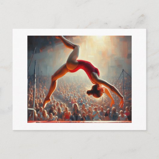 トランポリンを裏返す ポストカード (正面)