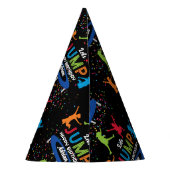 トランポリンカラフルパークジャンプ子供の誕生日パーティー パーティーハット (裏面)