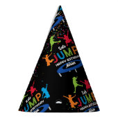 トランポリンカラフルパークジャンプ子供の誕生日パーティー パーティーハット (左)