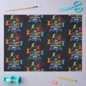 トランポリンカラフルパークジャンプ子供の誕生日パーティー 薄葉紙 (クラフト)