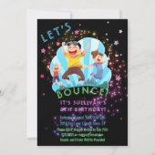 トランポリンジャンプ子供の誕生日パーティの招待状 招待状 (正面)