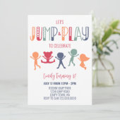 トランポリンジャンプ&プレイバースデーパーティーの招待状 招待状 (スタンド正面)