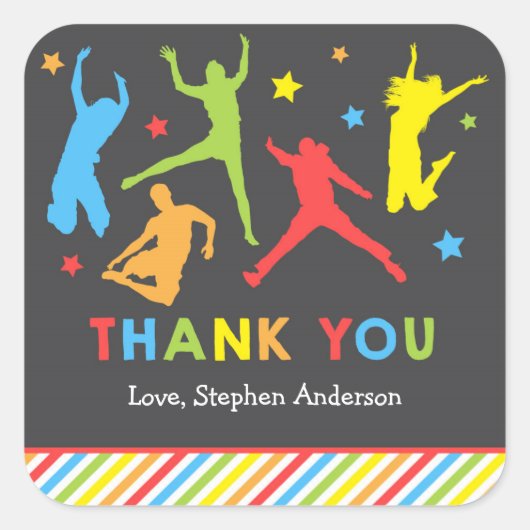 トランポリンステッカー/ジャンプステッカー スクエアシール (正面)