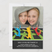 トランポリンツインズ バースデー2 フォト 招待状 (正面)