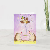 トランポリンハッピーバースデーグリーティングカードby N Janes カード (正面)