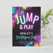 トランポリンバットミツバパーティー招待状 招待状 (スタンド正面)