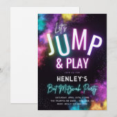 トランポリンバットミツバパーティー招待状 招待状 (正面/裏面)