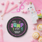 トランポリンバースデーパーティープレート – ガール ペーパープレート (パーティー)