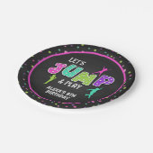 トランポリンバースデーパーティープレート – ガール ペーパープレート (アングル)