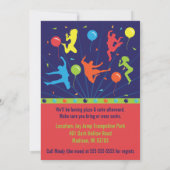 トランポリンバースデーパーティ招待状ズボーイズ&ガールズ 招待状 (裏面)