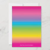 トランポリンパークガールズバースデーパーティー招待状 招待状 (裏面)