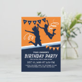 トランポリンパークボーイズ子供の誕生日パーティー 招待状 (スタンド正面)