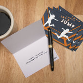 トランポリンパーク レッツジャンプ オレンジ バースデーパーティー サンキューカード