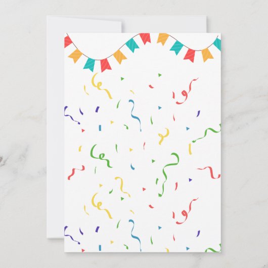 トランポリンパーティーの招待状、ジャンプ&バウンスパーティー 招待状 (裏面)