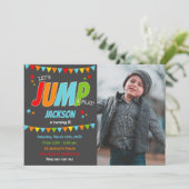 トランポリンパーティーテーマ 子供へ 招待状 (スタンド正面)