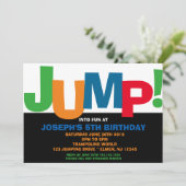 トランポリンパーティー招待状 招待状 (スタンド正面)