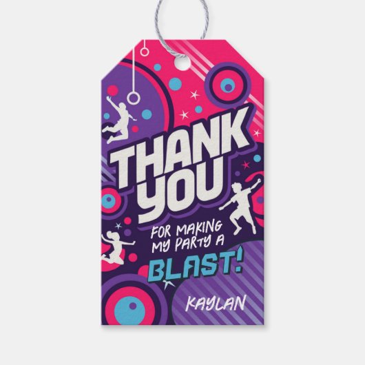 トランポリンパーティー景品 サンクス タグ (正面)