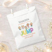 トランポリンパーティー誕生日 フェイバーバッグ (クリップ留めされた状態)