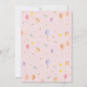 トランポリンユニコーン誕生日レッツバウンス 招待状 (裏面)