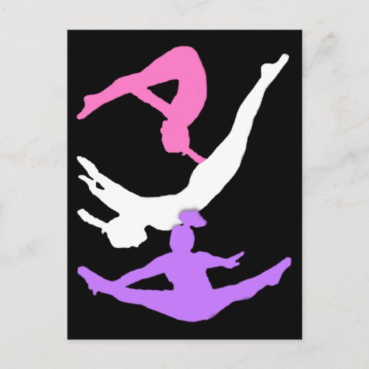 トランポリン体操はがき ポストカード (正面)