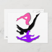 トランポリン体操選手 ポストカード (正面/裏面)