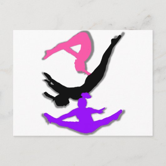 トランポリン体操選手 ポストカード (正面)