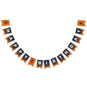 トランポリン公園でオレンジの誕生日パーティーを飛ぼう バンティングフラッグ (全)